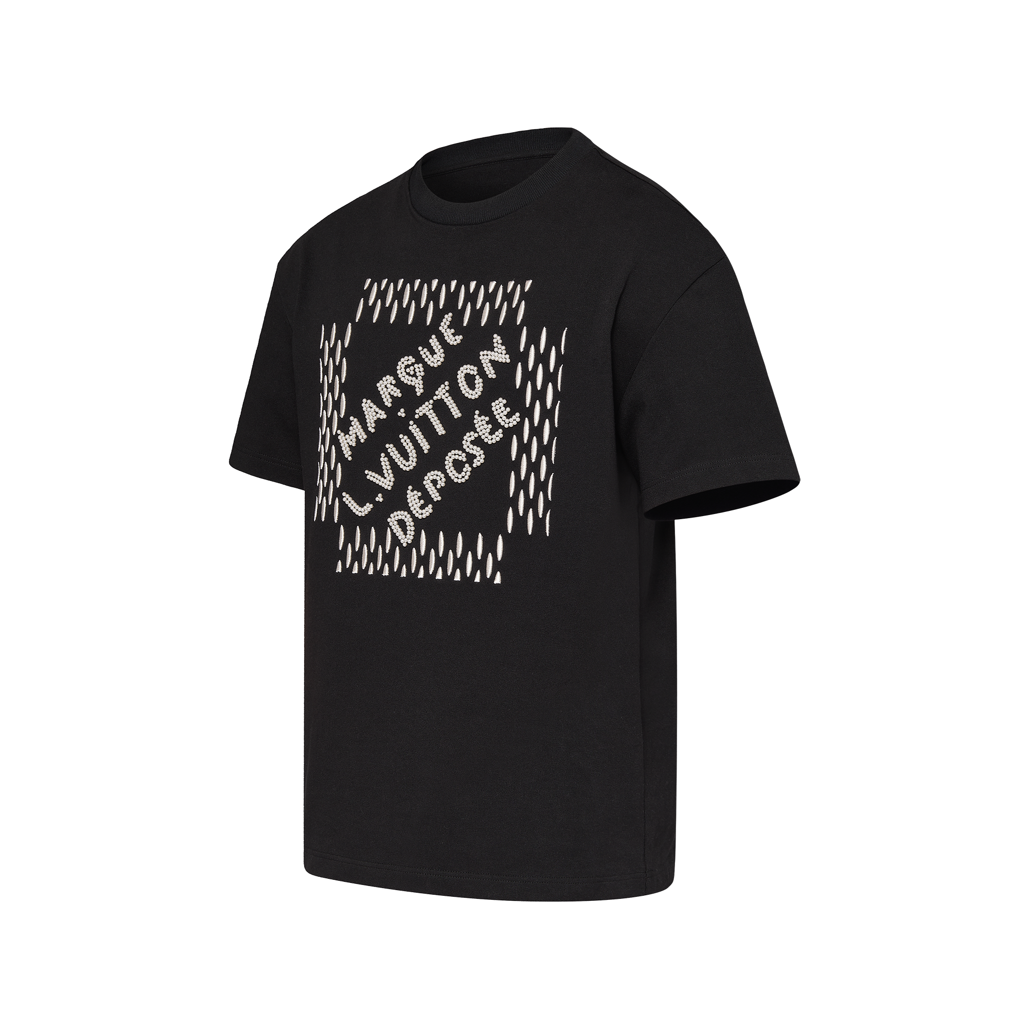 LOUIS VUITTON チェッカーパターン Tシャツ XS Embroidered Signature Cotton T-Shirt - Ready-to-Wear | LOUIS VUITTON